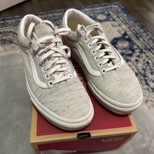 Vans old skool jersey grey & speckled skate shoes women’s size 8